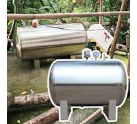 RENLXFI Stainless Steel Water Well Pressure Tank, Horizontal Pressurized Water Storage Containers with Mounting Kit, for Domestic Well Pump(250L/66Gal-115x65cm)
