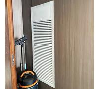 RENLXFI White Ventilated Access Panel, Louvered Wall Hole Cover Plate with Hinged Inspection Door, Aluminum Decorative Air Return Vent Lid(WxH 40x100cm/15.7xx39.4in)