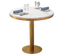 Renmlion Modern Bar Table Marble Top Dining Table，Counter Height Coffee Table End Table Tall Round Kitchen Breakfast Bar Cocktail Table Bistro Pub Tables with Gold Metal Base (Size : Height 105cm)