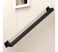 Renmlion Modern Stair Handrail - Black Wrought Iron Staircase Banister Safety Hand Rails Wall Mounted Indoor Outdoor Hand Railing - 1m 1.5m 2m 2.5m 3m Stairway Railing(12ft/360cm)