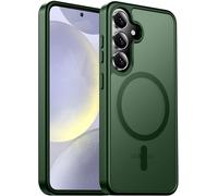 Renmou Designed for Magnetic Samsung Galaxy S24 Case,[Compatible with MagSafe] [Military Grade Drop Protection][Non-Slip] Slim Shockproof Cover-Dark Green