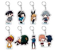 renmuq 8 Pcs Set Keychain Komi Can't Communicate Keychain, Cute Anime Komi Shoko Cartoon Mini Keychain for Car Bike Bag Backpack Cosplay Gifts