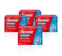 Rennie Antacids, Peppermint Flavour Heartburn Relief and Indigestion Tablets, Fast and Effective Relief for Acid Reflux, 4 Packs of 96 (384 total)