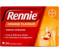 Rennie Indigestion and Heartburn Relief (Orange 2 x 24 Pack)
