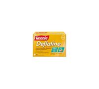 Rennie Deflatine, Trapped Wind and Bloating Tablets, Fast and Effective Heartburn Relief and Indigestion Relief, Sugar Free Mint, 1 Pack of 36 Tablet