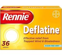 Rennie Deflatine Trapped Wind & Bloatedness Relief Tablets Sugar-Free Mint - 36 Tablets x2 Pack Deal - Fast-Acting Simeticone Formula for Digestive Comfort | SterlingSquare