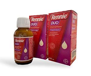 Rennie Duo Effect, Fast and Effective Heartburn Relief and Indigestion Relief for Acid Reflux 100 ml .1 Pack of 2