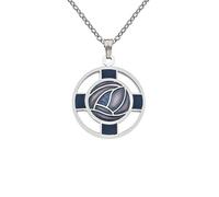 Rennie Mackintosh Inspired Enamelled 21 mm Round Rose and Lattice Necklace Pendant On 16 Inch Chain In Presentation Box (7299) (Purple)