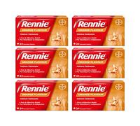 Rennie Orange - Antacids, Heartburn and Indigestion Fast and Effective Relief for Acid Reflux - 144 Tablets (6 Pack of 24 Tablets)