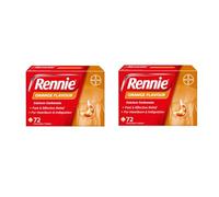 Rennie Orange - Antacids, Heartburn Relief and Indigestion Tablets, Fast and Effective Relief for Acid Reflux - 144 Tablets (2 Pack of 72)