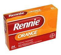 Rennie Chewable Orange 24 Tablets