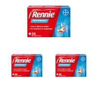 Rennie Peppermint Antacid Chewable Tablets, Heartburn Indigestion, 108 Pack