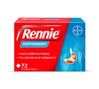 Rennie Peppermint Flavour 72 Tablets