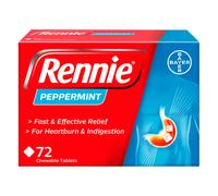 Rennie Peppermint Heartburn & Indigestion Relief 72 Tablets 72 Tablet