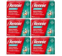 Rennie Spearmint - Antacids, Heartburn Relief and Indigestion Tablets, Fast and Effective Relief for Acid Reflux - 144 Tablets (6 Pack of 24 Tables)
