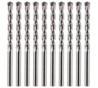Rennie Tool - 10pcs 9mm x 120mm Long TCT Masonry Drill Bit Set | For Concrete Brick Porcelain Ceramic Tile Plastic Wood Etc. Tungsten Carbide Tipped For Standard Rotary Drills (NOT SDS)