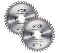 Rennie Tool 115mm x 22.2mm Bore x 24T TCT Circular Wood Saw Blades (2 Pack) | 7/8" Inch Bore (22.23mm) + 20mm & 16mm Reduction Rings. 24 Teeth Mini Circular Saw Blades For Woodworking Wood Cutting