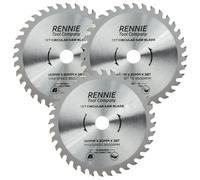 Rennie Tool 160mm x 20mm Bore x 36T TCT Circular Saw Blades (3 Pack) | Fits Festool TS55 Makita Dewalt Circular Saws Etc, 160mm Circular Wood Saw Blades + 16mm Reduction Rings Also Fits 165mm Saws