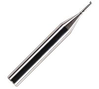 Rennie Tool 1mm x 3mm Flute x 1/4" Shank Carbide 1F Router Cutter Bit | For ACM, Aluminium, PVC, Acrylic and Hard Woods Solid Carbide Single Flute Spiral 1mm Router Bit / Endmill