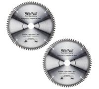 Rennie Tool 210mm x 80T x 25.4mm Bore TCT Circular Saw Blades (2 Pack) | Fits Evolution Saws & Evolution Rage Saws. 210mm Circular Wood Saw Blades With 80 Teeth For Wood MDF Plywood Laminates Etc