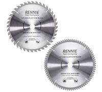 Rennie Tool 255mm x 40T & 80T x 25.4mm Bore TCT Circular Saw Blades 2 Pack | Fits Evolution Saws & Evolution Rage Saws. 10" (10 inch) / 255mm Wood Saw Blades 25.4mm / 1" (1 Inch) Bore 40 & 80 Teeth.