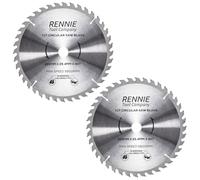 Rennie Tool 255mm x 40T x 25.4mm Bore TCT Circular Saw Blades (2 Pack) | Fits Evolution Saws & Evolution Rage Saws. 10" (10 inch) / 255mm Wood Saw Blades 25.4mm / 1" (1 Inch) Bore 40 Teeth.