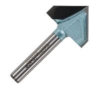 Rennie Tool 25mm x 90 Degree x 1/4" Shank TCT V Groove / Chamfer Router Bit | Tungsten Carbide Tipped Router Cutter Bit For V Grooving Chamfering Etc Compatible With Festool Hikoki Dewalt Trend Router