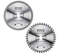Rennie Tool 2pc 185mm x 20mm Bore x 40T & 80T TCT Circular Saw Blades