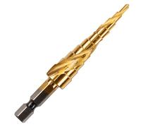 Rennie Tool 3-12mm Spiral Flute HSS Step Drill Bit Titanium Coated