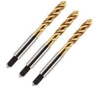 Rennie Tool - 3 Pack M5 x 0.8 Spiral Flute Tap HSS M2 Titanium Coated | Metric Hand/Machine Screw Tap Metric Coarse For Tapping Blind Holes. TIN Coating. 5mm Thread