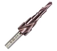 Rennie Tool 4-12mm HSS Cobalt Spiral Flute Step Drill Bit 8% Co | For Stainless Steel, Hard Metals, Steel, Aluminium & Sheet Metal. M35 8% Cobalt Cone Hole Cutter 4mm To 12mm