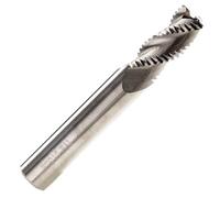 Rennie Tool - 8mm Solid Carbide 3 Flute Roughing End Mill For Aluminium | Aluminium Alloys, Copper, Brass, Bronze & Non-Ferrous Metals. Roughing Design For Fast Material Removal.