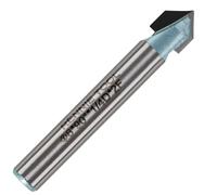 Rennie Tool 8mm x 90 Degree x 1/4" Shank TCT V Groove / Chamfer Router Bit | Tungsten Carbide Tipped Router Cutter Bit For V Grooving Chamfering Etc Compatible With Festool Hikoki Dewalt Trend Router