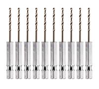 Rennie Tool Box of 10 x 1.8mm Hex Shank HSS Cobalt Jobber Drill Bits Set