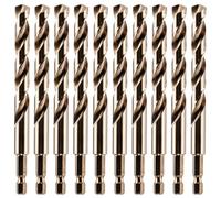 Rennie Tool Box of 10 x 10mm Hex Shank HSS Cobalt Jobber Drill Bits Set