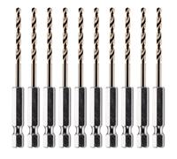 Rennie Tool Box of 10 x 2.1mm Hex Shank HSS Cobalt Jobber Drill Bits Set