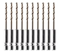 Rennie Tool Box of 10 x 2mm Hex Shank HSS Cobalt Jobber Drill Bits Set