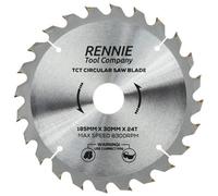 Rennie Tool Company 185mm X 24T Tct Circular Wood Saw Blade. Fits Evolution Bosch Makita Ryobi Dewalt Circular Saws Etc