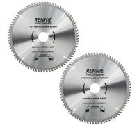 Rennie Tool Company 2 Pack - 216mm X 80T Tct Circular Wood Saw Blade. Fits Festool Bosch Makita Dewalt Circular Saws Etc