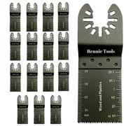 Rennie Tool Company 35mm Wood Cutter Saw Blades Set Compatible with Dremel Fein Multimaster Makita Etc Oscillating Multi Tool Pack of 15