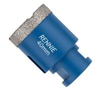 Rennie Tool Company 40mm Diamond Hole Saw Drill Bit With A M14 Shank For Angle Grinders. For Porcelain Tiles Ceramic Stone Granite Marble Glass