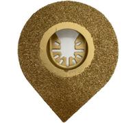 Rennie Tool Company Rennie Tools 70mm Teardrop Carbide Oscillating Multitool Blade For Grout, Mortar, Concrete & Masonry. Universal Fitting