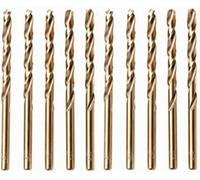 Rennie Tool Company Rennie Tools Box Of 10 X 7.9mm Hss Gold Cobalt Jobber Drill Bit Set For Stainless Steel, Hard Metals, Aluminium, Cast Iron, Copper
