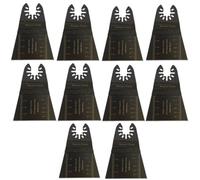 Rennie Tool Company Rennie Tools Pack Of 10 65mm Wide Tapered Oscillating Multi Tool Blades For Wood, Plastics, Drywall Etc. Universal Fitting