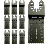 Rennie Tool Company Rennie Tools Pack Of 10 X 35mm Oscillating Multi Tool Blades Set Compatible With Dremel Fein Multimaster Makita Etc Wood Saw Blade