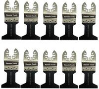 Rennie Tool Company Rennie Tools Pack Of 10 X 44mm Wide Bi-Metal Oscillating Multi Tool Blades Set For Wood, Laminate, Nails & Drywall. Universal Fit