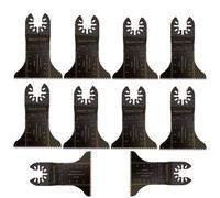 Rennie Tool Company Rennie Tools Pack Of 10 X 65mm Wide Coarse Cut Oscillating Curved Multi Tool Blades For Wood, Plastics, Drywall Etc. Universal