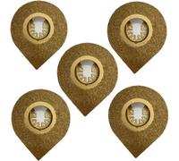 Rennie Tool Company Rennie Tools Pack Of 10 X 70mm Teardrop Carbide Oscillating Multitool Blades For Grout, Mortar, Concrete & Masonry.