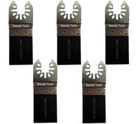 Rennie Tool Company Rennie Tools Pack Of 5 X 35mm Wide Bi-Metal Oscillating Multi Tool Blades Set For Wood, Laminate, Nails & Drywall. Universal Fit