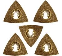 Rennie Tool Company Rennie Tools Pack Of 5 X 78mm Triangular Carbide Rasp Oscillating Multi Tool Blades For Grout, Mortar, Concrete & Masonry.